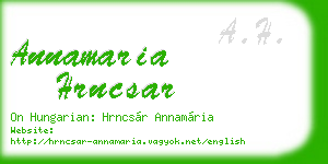 annamaria hrncsar business card